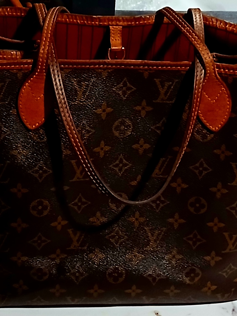 Louis Vuitton Set Neverfull Mm Bag Authentic Monogram Tote Shoulder Bag & Wallet - Picture 2 of 15